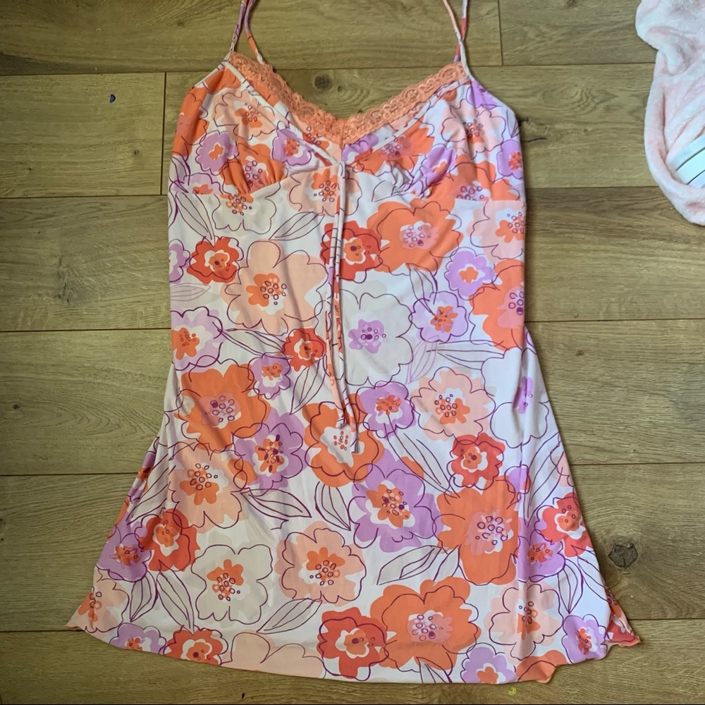 delicates vintage flower colorful slip dress